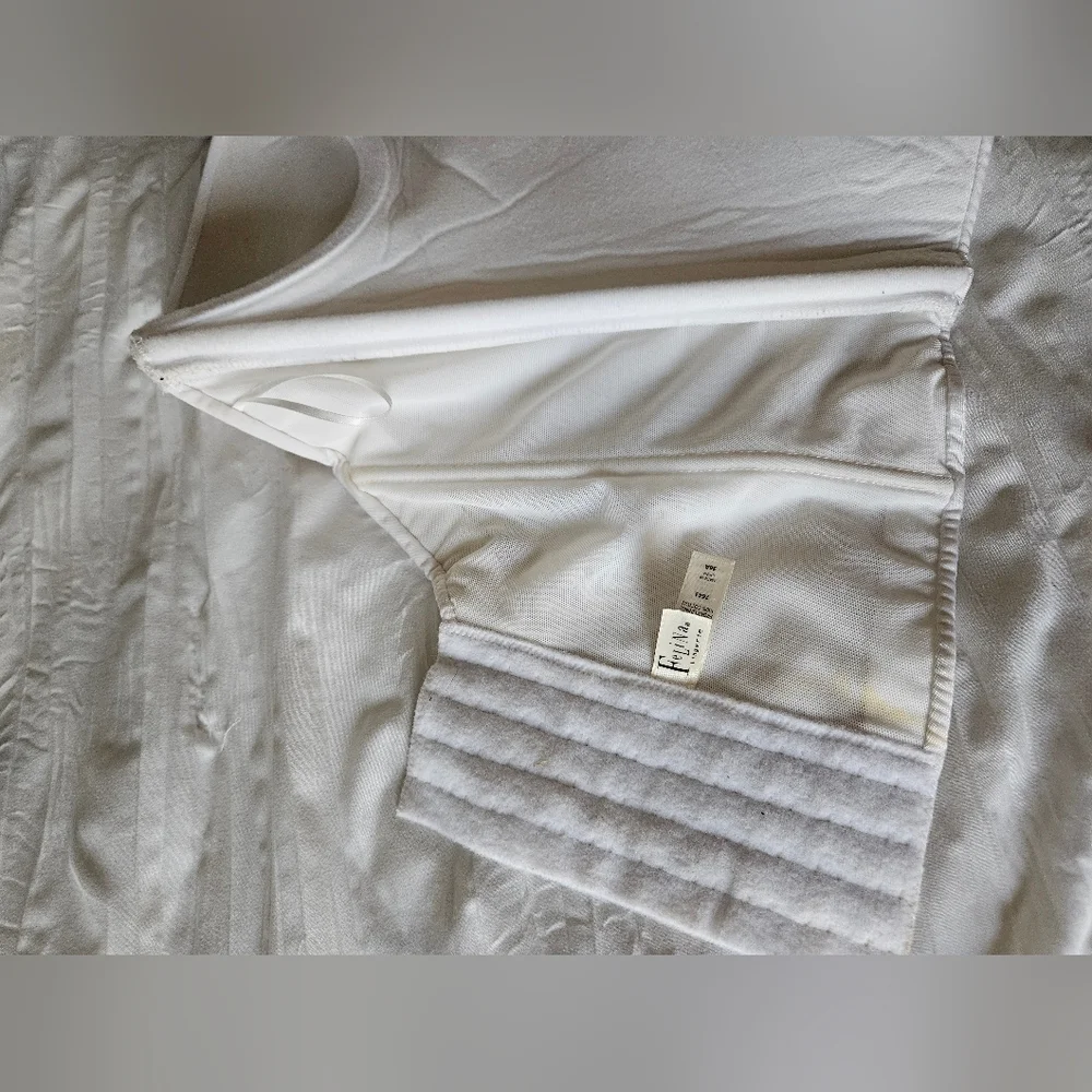 White Strapless Bustier Top BRIDAL - Picture 8 of 9